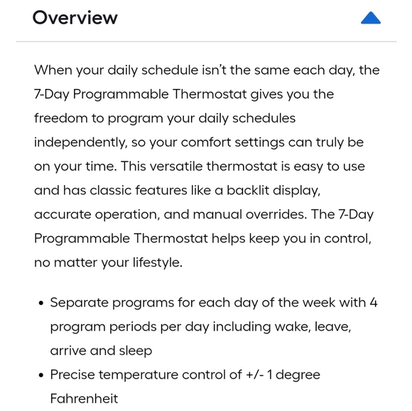 Honeywell Home programmable thermostat RTH2300B NIB - Picture 5 of 6